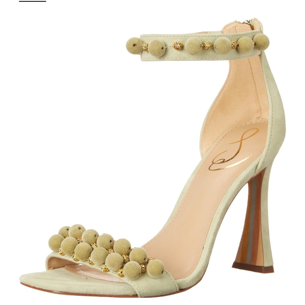 🤍👠 Sam Edelman Luella Cream Heeled Sandals 👠🤍